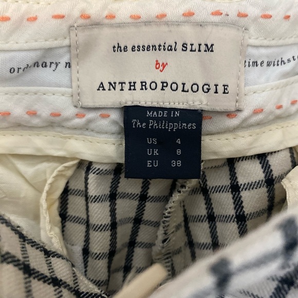 Anthropologie Plaid Essential Slim Ankle Pants - Picture 6 of 7